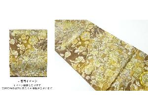 リサイクル　金唐革花鳥模様袋帯